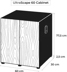 AquaEL akvarijní skříňka Ultrascape 60 FOREST<br><em>Ilustrační obrázek - může obsahovat dekorace, další produkty a vybavení, které nejsou součástí a musí se dokoupit samostatně.</em>