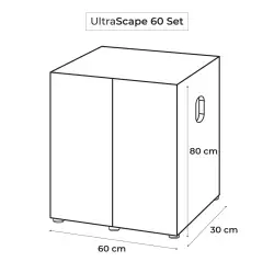 AquaEL akvarijní skříňka Ultrascape 60 SNOW<br><em>Ilustrační obrázek - může obsahovat dekorace, další produkty a vybavení, které nejsou součástí a musí se dokoupit samostatně.</em>