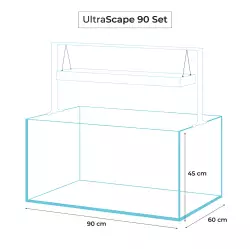 AquaEL akvarijní set Ultrascape 90 SNOW<br><em>Ilustrační obrázek - může obsahovat dekorace, další produkty a vybavení, které nejsou součástí a musí se dokoupit samostatně.</em>