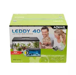 AquaEl Akvarijní set LEDDY PLUS 40 Day&Night 2.0 černý<br><em>Ilustrační obrázek - může obsahovat dekorace, další produkty a vybavení, které nejsou součástí a musí se dokoupit samostatně.</em>