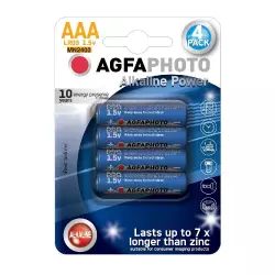 AgfaPhoto Power alkalická baterie LR03/AAA, blistr 4ks