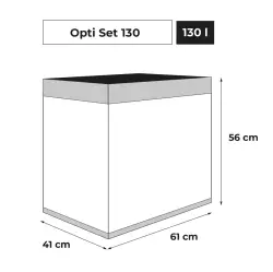 Aquael Akvárium s krytem OPTI SET 130 šedá 2.0<br><em>Ilustrační obrázek - může obsahovat dekorace, další produkty a vybavení, které nejsou součástí a musí se dokoupit samostatně.</em>