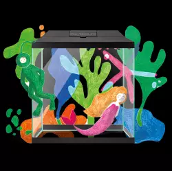 AquaEl LEDDY MINI 35 akvarijní set černý<br><em>Ilustrační obrázek - může obsahovat dekorace, další produkty a vybavení, které nejsou součástí a musí se dokoupit samostatně.</em>