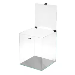 AquaEl akvárium 25x25x30 cm OPTI TANK ROUNDED 20 černé<br><em>Ilustrační obrázek - může obsahovat dekorace, další produkty a vybavení, které nejsou součástí a musí se dokoupit samostatně.</em>