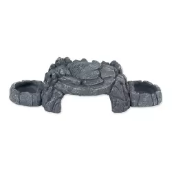Repti Planet Úkryt jeskyně s dvěma miskami 39x14,5x9,5cm<br><em>Ilustrační obrázek - může obsahovat dekorace, další produkty a vybavení, které nejsou součástí a musí se dokoupit samostatně.</em>