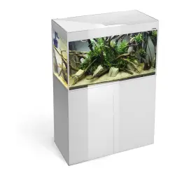 AquaEl Glossy 80 D&N akvarijní set bílý<br><em>Ilustrační obrázek - může obsahovat dekorace, další produkty a vybavení, které nejsou součástí a musí se dokoupit samostatně.</em>