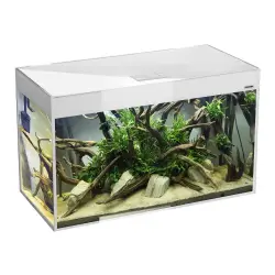 AquaEl Glossy 80 D&N akvarijní set bílý<br><em>Ilustrační obrázek - může obsahovat dekorace, další produkty a vybavení, které nejsou součástí a musí se dokoupit samostatně.</em>