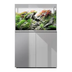 AquaEl Glossy 80 D&N akvarijní set šedý<br><em>Ilustrační obrázek - může obsahovat dekorace, další produkty a vybavení, které nejsou součástí a musí se dokoupit samostatně.</em>