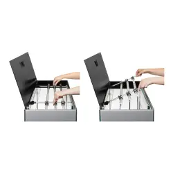 AquaEl Glossy 80 D&N akvarijní set šedý<br><em>Ilustrační obrázek - může obsahovat dekorace, další produkty a vybavení, které nejsou součástí a musí se dokoupit samostatně.</em>