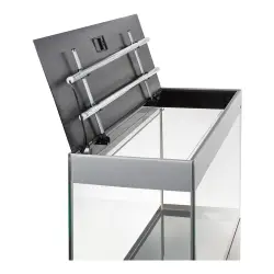 AquaEl Glossy 80 D&N akvarijní set šedý<br><em>Ilustrační obrázek - může obsahovat dekorace, další produkty a vybavení, které nejsou součástí a musí se dokoupit samostatně.</em>