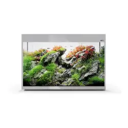 AquaEl Glossy 80 D&N akvarijní set šedý<br><em>Ilustrační obrázek - může obsahovat dekorace, další produkty a vybavení, které nejsou součástí a musí se dokoupit samostatně.</em>