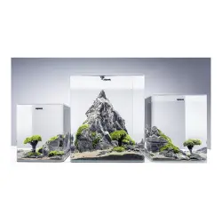 AquaEl akvárium 25x25x30 cm OPTI TANK ROUNDED 20 bílé<br><em>Ilustrační obrázek - může obsahovat dekorace, další produkty a vybavení, které nejsou součástí a musí se dokoupit samostatně.</em>