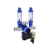 Aquario Redukční ventil CO2 BLUE DUO pro dvě akvária s jehlovým ventilem a nočním vypínáním