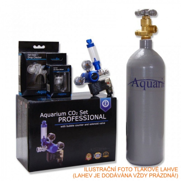 Aquario CO2 set s 5l prázdnou tlakovou lahví s nočním vypínáním + ZDARMA drop-checker a difuzor