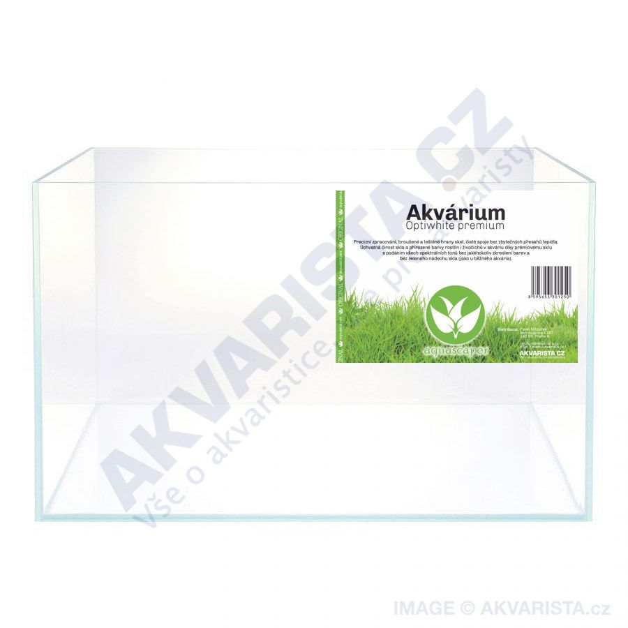 Aquascaper Optiwhite Premium akvárium 20x20x20 cm, sklo 6 mm