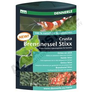Dennerle Crusta Brennnessel Stixx 30g - krmivo z kopřiv pro krevetky