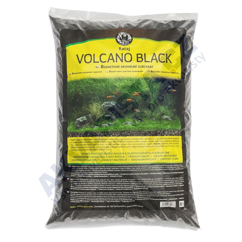 Rataj Volcano black akvarijní substrát 8l